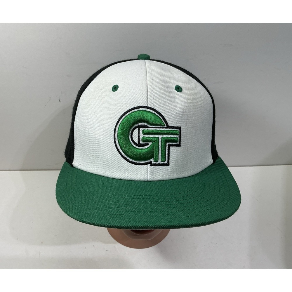 GT Titans Hat Green White Mems Sz 7 1/4 Trucker Sports Cap The Game Flat Bill